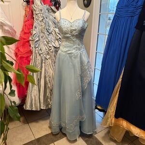 Elegant Light Blue  Gown